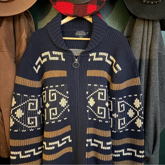 Pendleton Other - Pendleton Westerley Sweater Navy/Brown